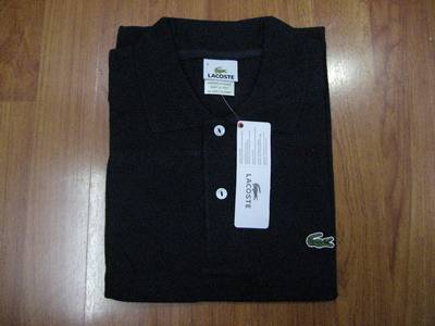 LACOSTE POLO SHIRT "BLACK" (MEDIUM) - CLEARANCE SALE