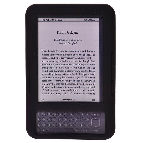 Black Silicone Case For Amazon Kindle 3