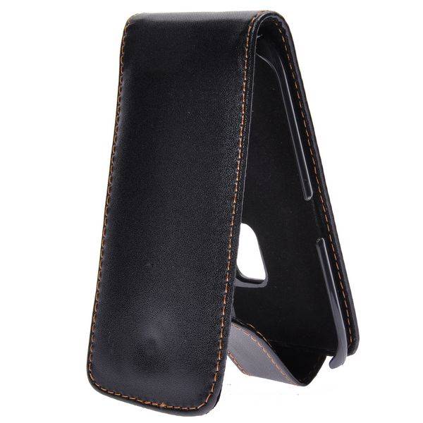 Flip Leather Case for Nokia E7-Black