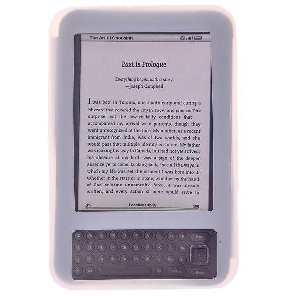 Grey Silicone Case For Amazon Kindle 3