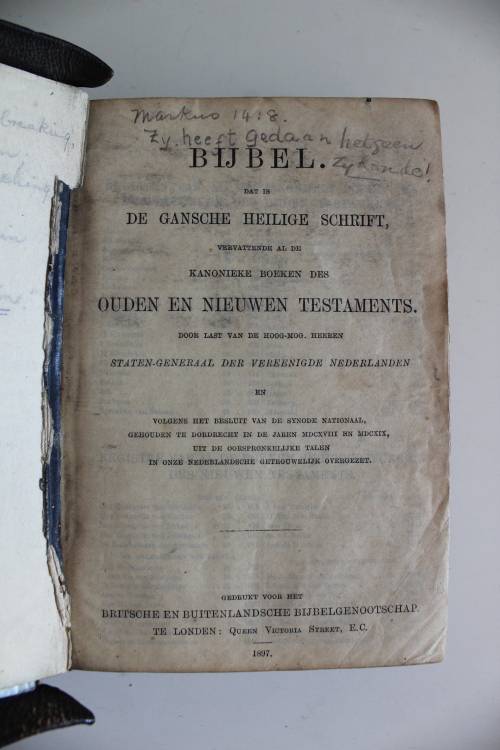 1897 Bijbel Staten-Generaal Bybel