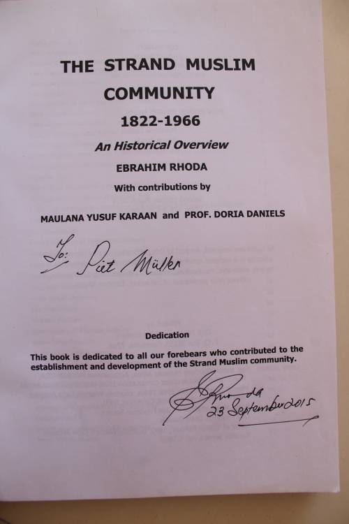 SIGNED: The Stand Muslim Community 1822 - 1966     - Rhoda