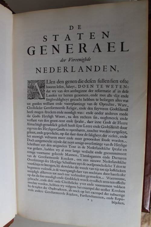 Very large most beautiful Staten-Generaal Bijbel Bybel Bible with copper / brass clasps