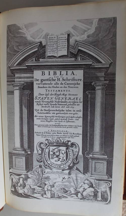 Very large most beautiful Staten-Generaal Bijbel Bybel Bible with copper / brass clasps