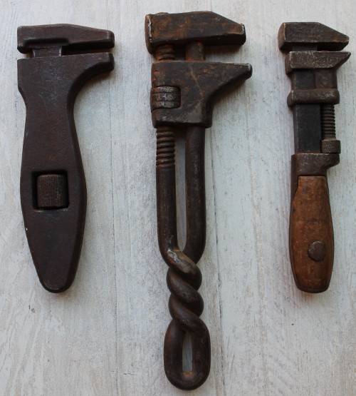 3 x Vice hand vice bankskroef -   vintage antique implements implimente
