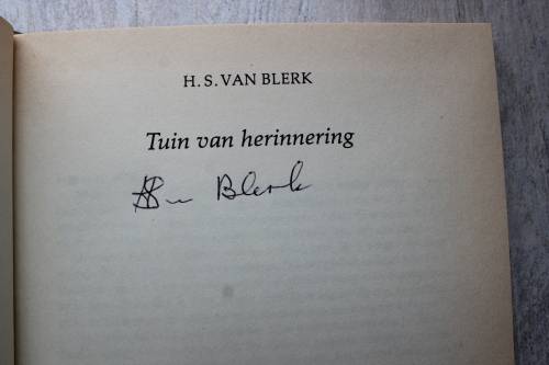 GETEKEN: Tuin van Herinnering - H S van Blerk