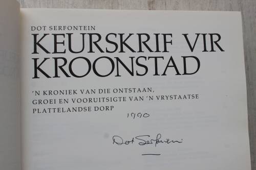 GETEKEN: Keurskrif vir Kroonstad - Dot Serfontein