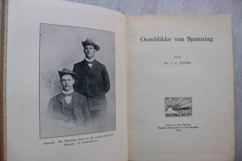 OOMBLIKKE VAN SPANNING -   J. DU PLESSIS