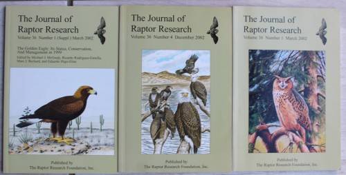 Journal of Raptor Research x 5 volumes
