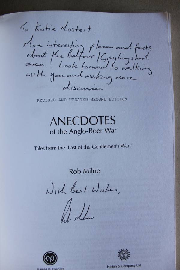SIGNED: Anecdotes of the Anglo-Boer War - Rob Milne