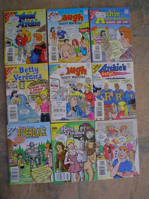 9 x Archie Digest Library comics