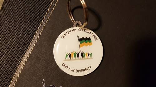 Nelson Mandela Collectors Clad gold medallion, commemorative Diary and Keychain.