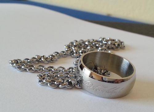 One Ring Silver Tungsten Pendant or Ring