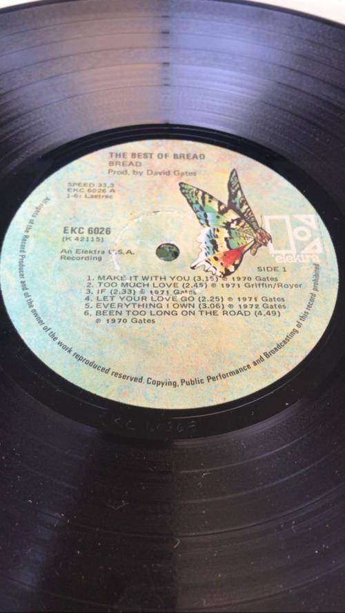 BREAD ~  THE BEST OF BREAD (1972) LP - SA Press VINYL - VG+
