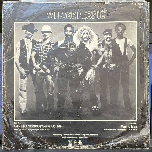 VILLAGE PEOPLE - SAN FRANCISCO / MACHO MAN 12` SINGLE (LP) UK PRESS 1978
