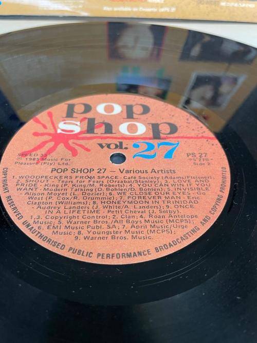 POP SHOP VOL 27 - 18 Various Original Artists (1980`S CLASSICS) (LP) SA 1985 VG+