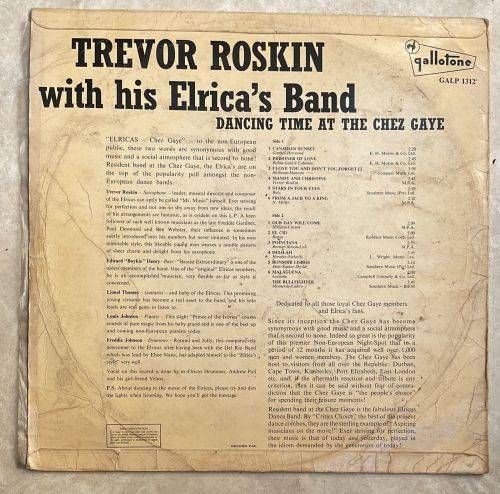 TREVOR ROSKIN WITH HIS ELRICA`S BAND - Dancing Time At The Chez Gaye (LP) SA Press 1968