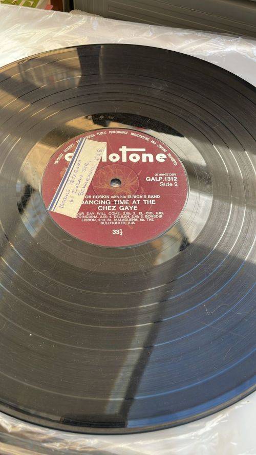 TREVOR ROSKIN WITH HIS ELRICA`S BAND - Dancing Time At The Chez Gaye (LP) SA Press 1968