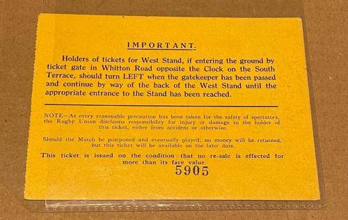 1930 RARE ENGLAND vs SCOTLAND RUGBY PROGRAMME + TICKET 15 MAR 1930 TWICKENHAM, LONDON