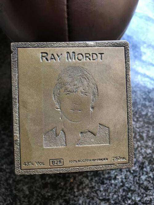 RUGBY MEMORABILIA ITEM - RUGBY BALL LEGENDS BELLS WHISKY DECANTER RAY MORDT LIMITED EDITION OF 300