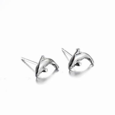 "Silver Dolphin" Kiddies Stud Earring - per pair