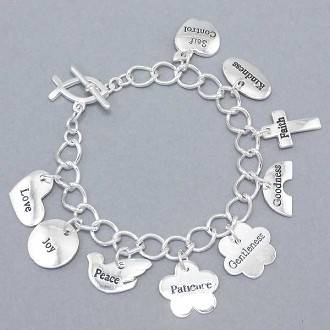 UNIQUE - FRUIT OF THE SPIRIT RELIGIOUS CHARM BRACELET