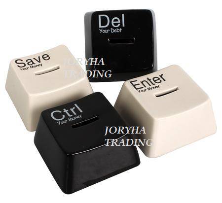 Money Bank Ceramic Computer Keys 10x10x5cm
