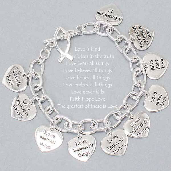MAY MADNESS! - 1 Corinthians 13 INSPIRATION BRACELET - UNIQUE GIFT