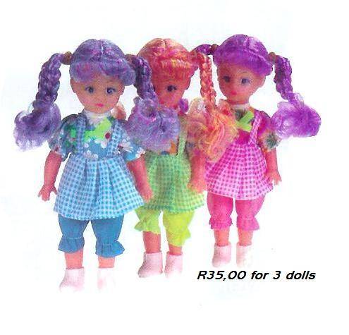 22 cm Dolls - Pack of 3