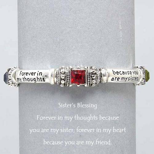 SISTER INSPIRATIONAL BLESSING STRETCH BRACELET
