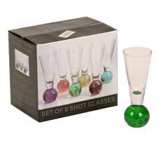Set of 6 Colourful Shot Glasses