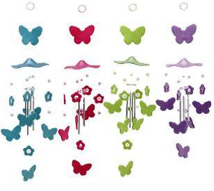 WINDCHIME BUTTERFLY METAL 48CM