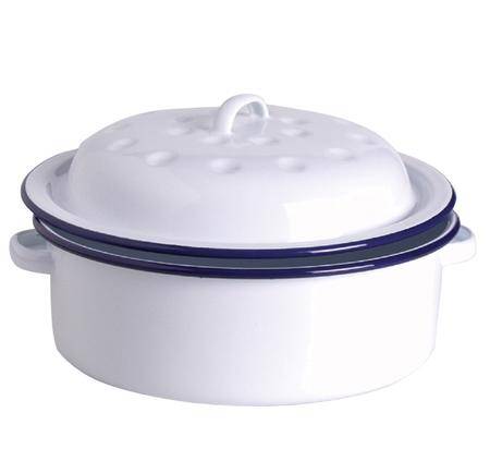 20 cm + 26 cm  ROUND ENAMEL ROASTERS