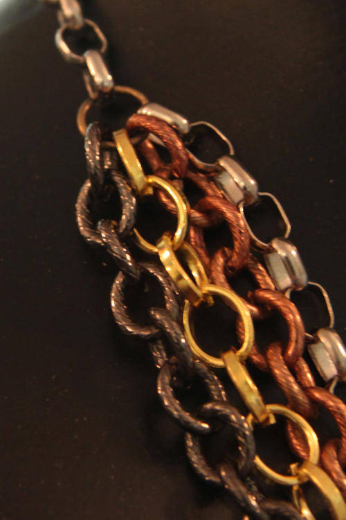 multi coloured chain necklace