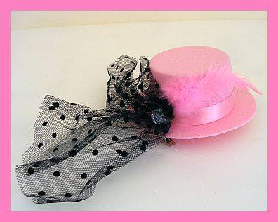 SUPER CHIC MINI HAT WITH DIAMANTE & LACE