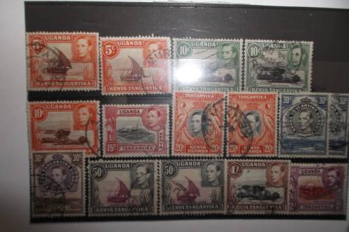 Kenya, Uganda and Tanganyika KG VI. Nice fine used selection