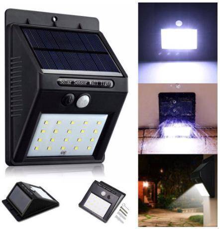 Solar PIR Motion Sensor Security Wall Garden Light