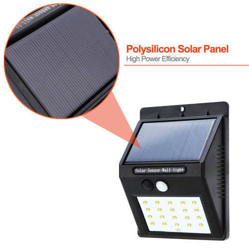 Solar PIR Motion Sensor Security Wall Garden Light