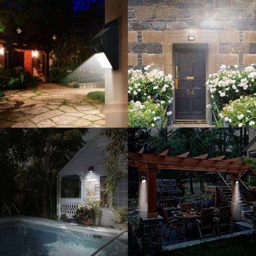 Solar PIR Motion Sensor Security Wall Garden Light