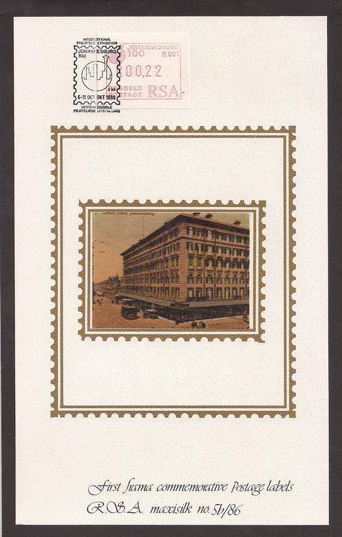 1986 Maxisilk 5b/86 First Frama Commemorative Postage Labels