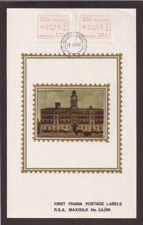 1986 Maxisilk 3A/86 First Frama Postage Labesl