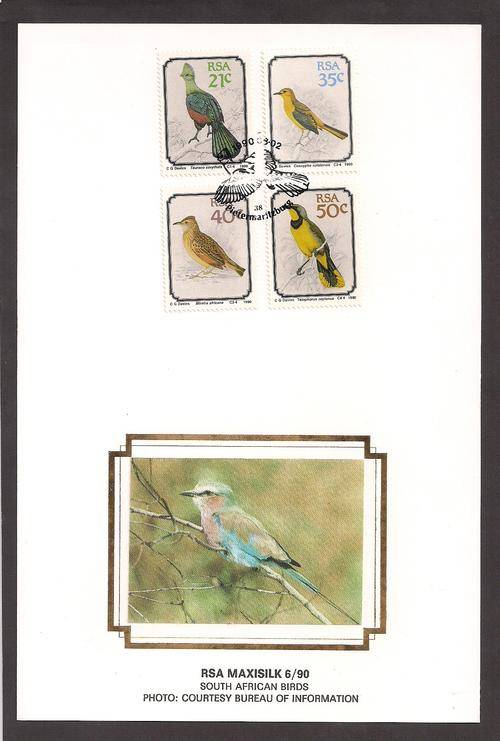 1990 Maxisilk 6/90 South African Birds