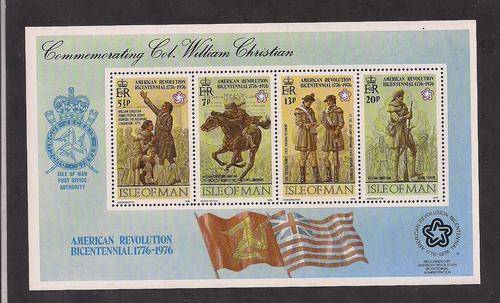 Isle of Man 1976 SG MS 79 American Revolution MS Mint