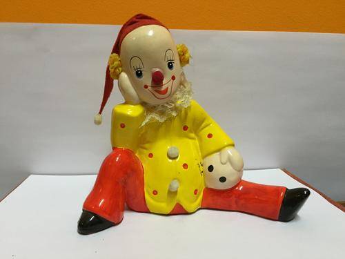 Porcelain clown piggy bank