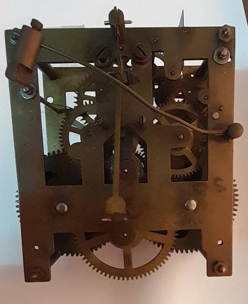 Vintage Mechanical Wall Clock Movement.  Working (06-15)