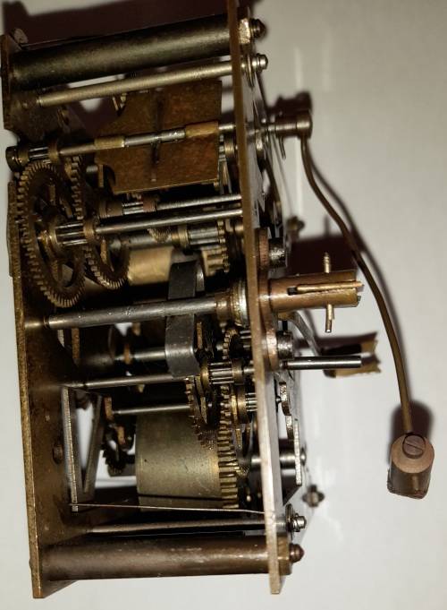 Vintage Mechanical Wall Clock Movement.  Working (06-15)