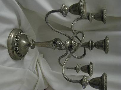 SILVER PLATED CANDELABRA  MADE IN ENGLAND FOR 5 CANDLES