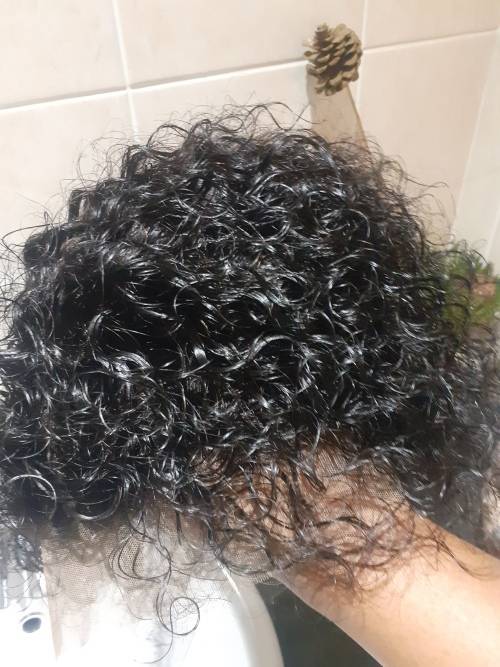 8 inch frontal curl wig