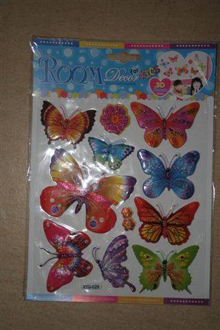 Puffy stickers butterfly