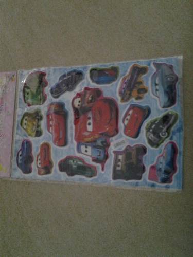 Mcqueen cars puffy sticker sheet